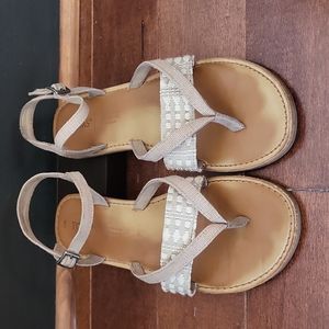 Toms sandals, size 8, canvas, strappy